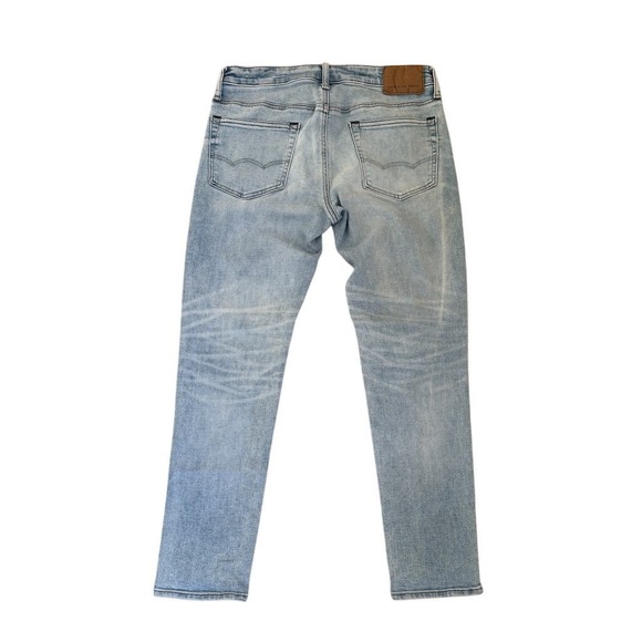 American Eagle Outfitters Men's Skinny Jeans 32x30 Light Wash Stretch whiskering - Picture 8 of 8